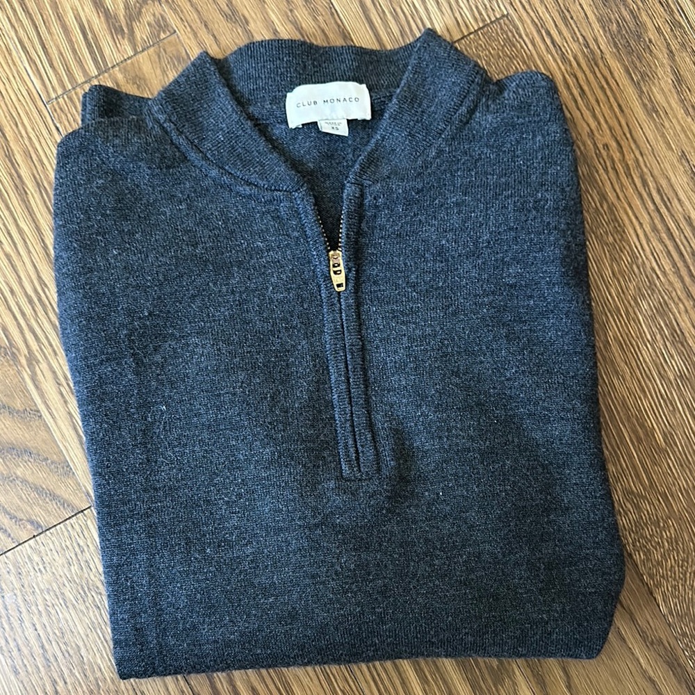Club Monaco Merino Quarter Zip